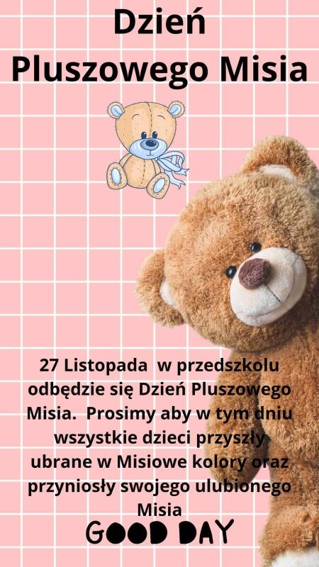 Ważne - Dzień Pluszowego Misia